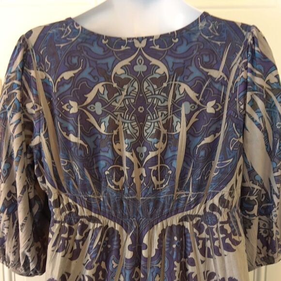 (3/$20) Cato blue floral print 3/4 sleeve dress - Picture 9 of 12